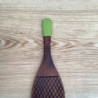 Spatule à riz Shamozi verte vermillon en bois de lithocarpus glaber
